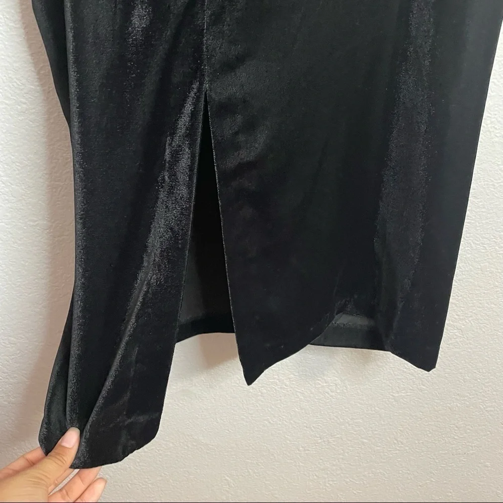 Donna Karen Velvet Midi Skirt Draped NWT​​​​